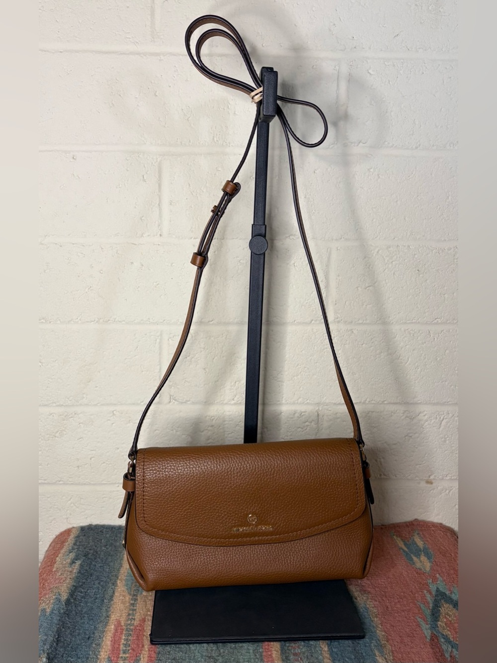 EUC Michael Kors Michael Brooklyn Small Leather Flap Crossbody